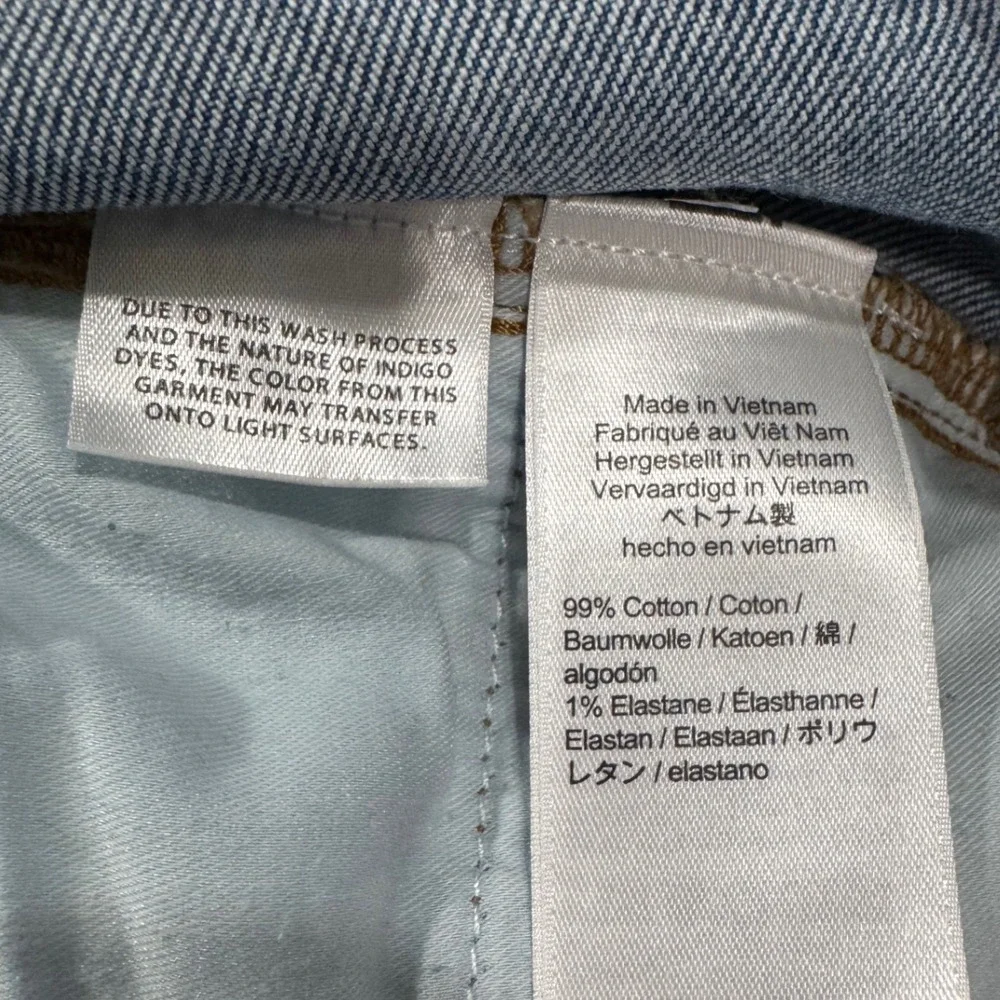 J.Crew Slim Wide Leg Jeans Womens 30 Medium Blue Wash Raw Hem High Rise Denim